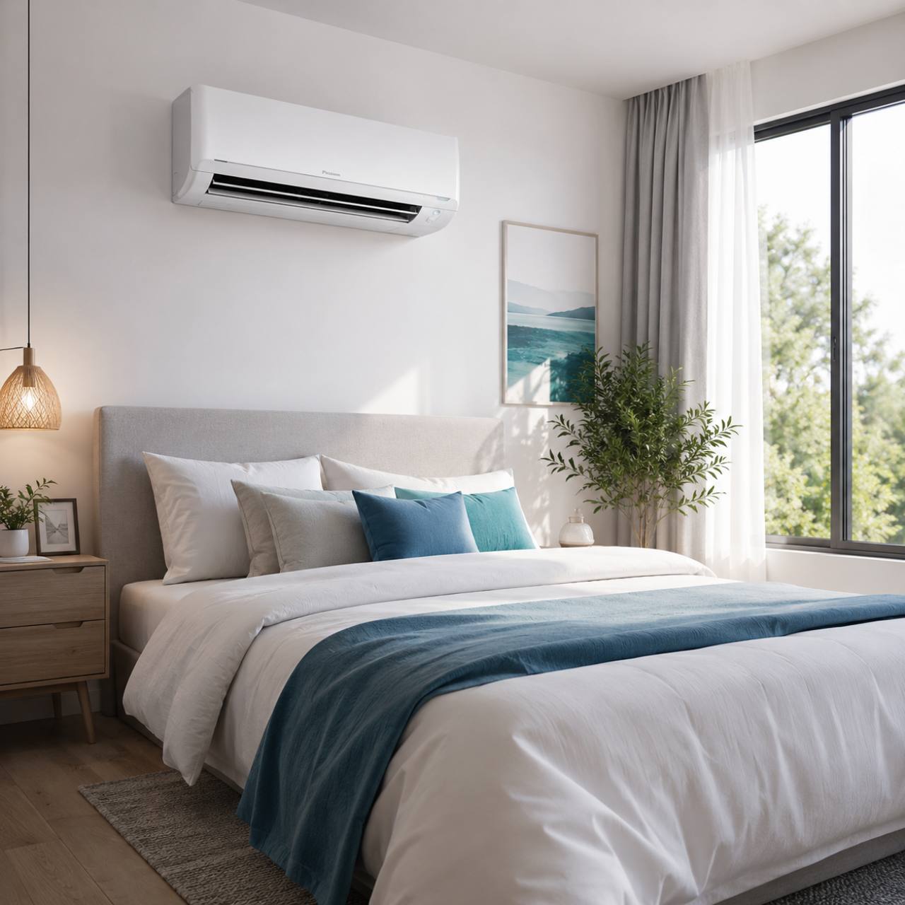 Climatisation murale en chambre realisee par Climqualite